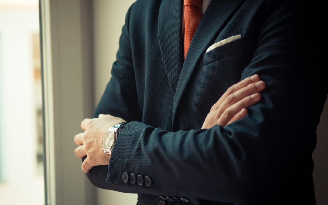 Man Wearing Navy Blue Suite - Custom Suits in Summit NJ